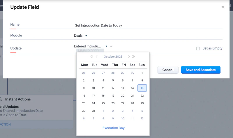 Set entered Introduction Date to the execution date. Set entered Introduction Date to the execution date.